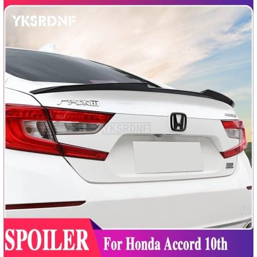 YKSRDNF For Honda Accord 10th Spoiler 2018-2019 Accord Spoiler ABS plastic Material Car Rear Wing Color Rear Spoiler
