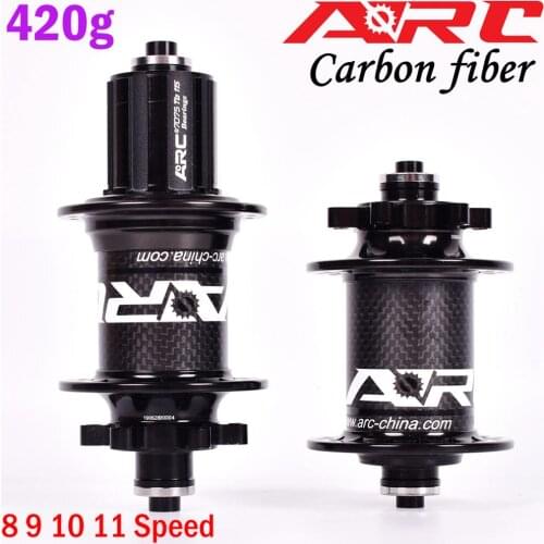 ARC Carbon Fiber MTB hub Mountain bike hub 4 bearing 6 Pawls 114 Click 8 9 10 11 12 speed bicycle hub 135*10MM 142*12MM 32 Holes