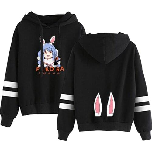 Usada pekora Manga Hoodies Men Women Sweatshirt Cute Rabbit Ear Pullover Women Hoodie Anime Clothes Casual Streetwear Tracksuits