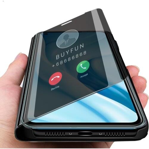 Smart mirror filp phone case for xiaomi mi 11 mi11 lite 11lite mi11lite cover xiomi mi 11 lite 6.55" 5g stand book shell coque