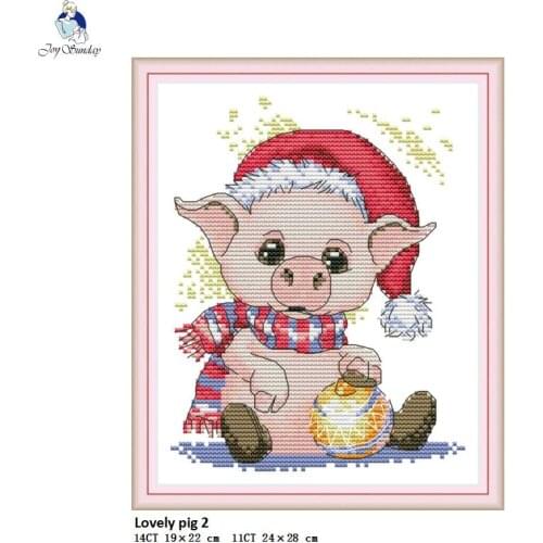 Needlework,DIY Handmade DMC Cross stitch,Sets For Embroidery kits,Lovely Pig Patterns Counted Cross-Stitch Crafts Wholesale