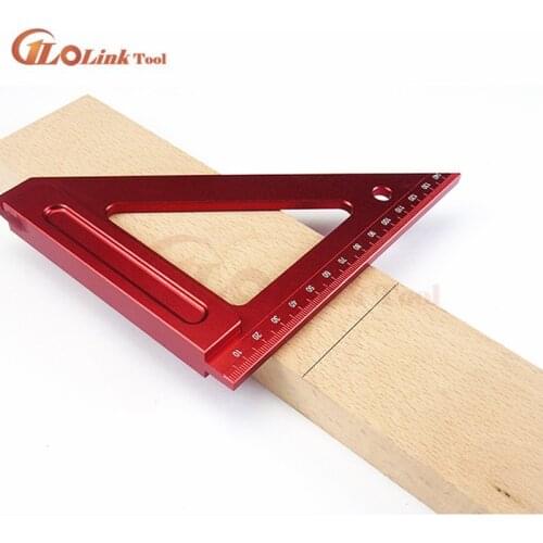 High Quality Woodworking Tools Precision Triangle Ruler aluminum 6" Carpenters Square rule Protractor Measurement Tools