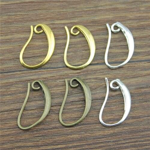 20pcs 3 Colors 13x19mm Copper Material French Earring Hooks Wire Settings Base Settings Jewelry Making