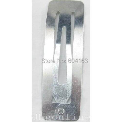 100 PCS 50mm Square Snap Clip Cross Girl Hair Barrette Bow prong Nickle