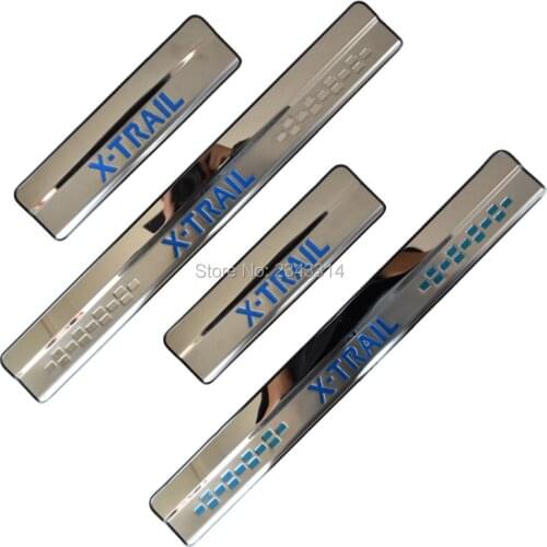 For Nissan X-TRAIL T31 T32 2008-2020 Accessories Stainless Door Sills Scuff Kick Plate Protectors Trim Guard Cover Car Styling