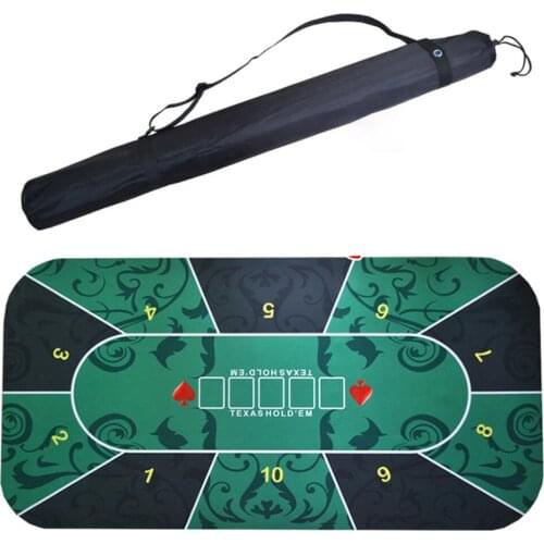 1.2 Texas Hold'em Poker Mat Suede Rubber Table Cloth Board Game Poker Able Top Digital Printing Casino Layout Poker Accessories