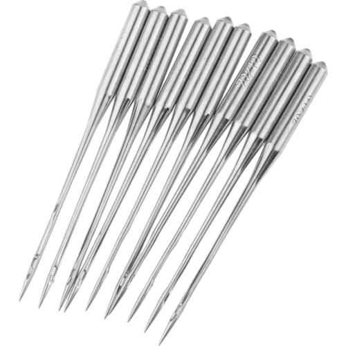 10pcs Industrial Sewing Needles 9/65, 10/70, 11/75, 12/80, 14/90, 16/100, 18/110, 21/130 for Industrial Overlock Sewing Machines