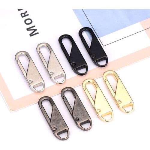 2pcs/set Metal Zipper Head Zipper Lightning Repair Kits Zipper Pull For Zipper Slider Diy Sewing Craft Sewing Kits Metal Zip