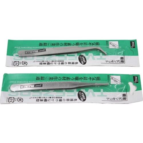 2pcs/set Curved Straight Stainless Steel Tweezers For Fake Eyelashes Nail Art Acrylic Rhinestones Crystal Pearl Manicure tools