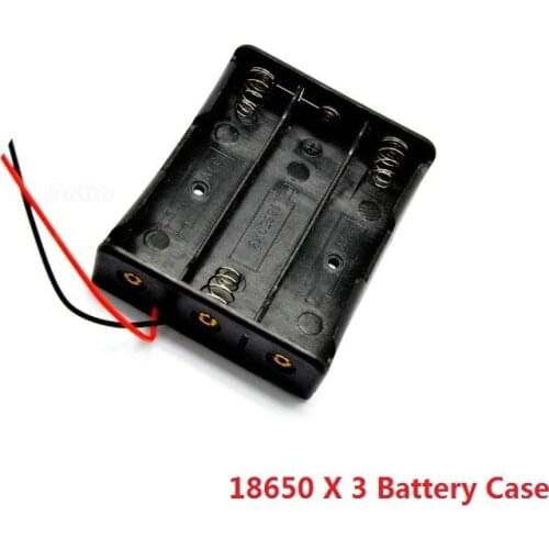3x 18650 3.7V Battery Storage Box Case Cover 3 Slots Way DIY Lithium Batteries Clip Power Bank Holder Container With Wire Leads
