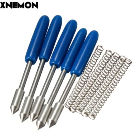 XNEMON 5PCS 60 Degrees Blades for Graphtec CB09 Vinyl Cutter Cutting Plotter+Springs Length 19mm Shank Diameter: 2mm/0.078"