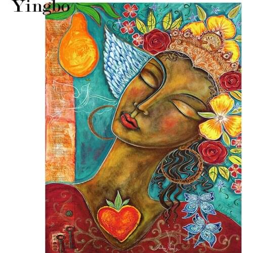 5D DIY Diamond Painting African woman flower art cross stitch full square round diamond mosaic beadwork embroidery rhinestones