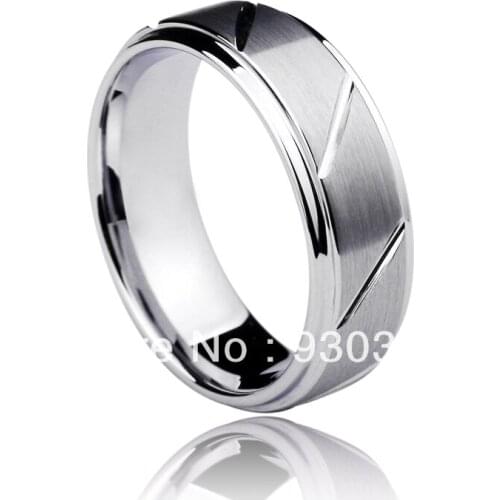 Free shipping tungsten Jewelry wedding bands for mang pull sand male punk retro ring