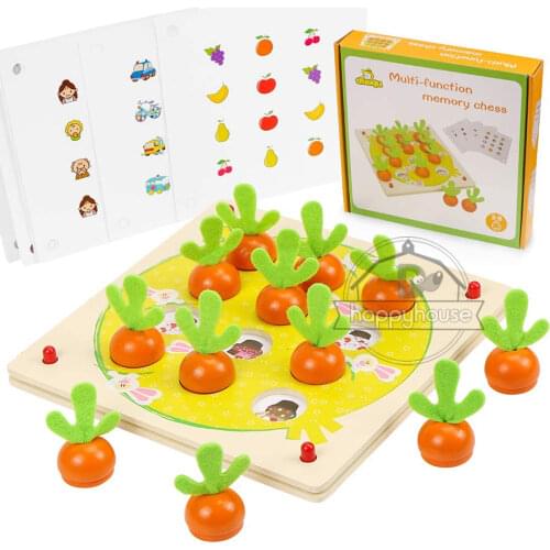 Wooden Educational Toys Montessori Game Baby Puzzle Carrots Wood Sorting Game Carrot Blocks For Babies Fine Motor Development