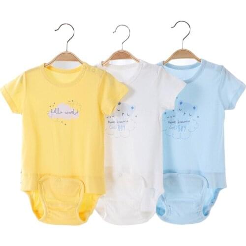 Baby clothes bodysuit kids clothes baby summer boy girl clothes modal baby round neck short sleeves children clothing overalls
