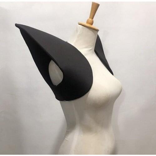 Personality Armor Black White Shawl Vest Sexy Fashion Stage Accessories Singer Dancer Performance Shoulder Ornament