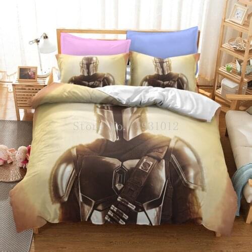 3D Star Wars Yoda Mandalorian Baby Bedding Set Disney Duvet Cover Comforter Lovely Children Boys Kids Queen King Size Bedclothes