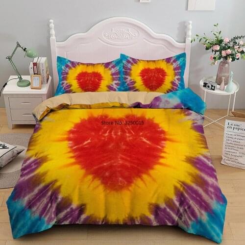 Colourful Tie Dye Duvet Cover Boho Psychedelic Luxury Bedding Comforter Nordic Beds Covers Abstract Print Bedroom Decor Bed