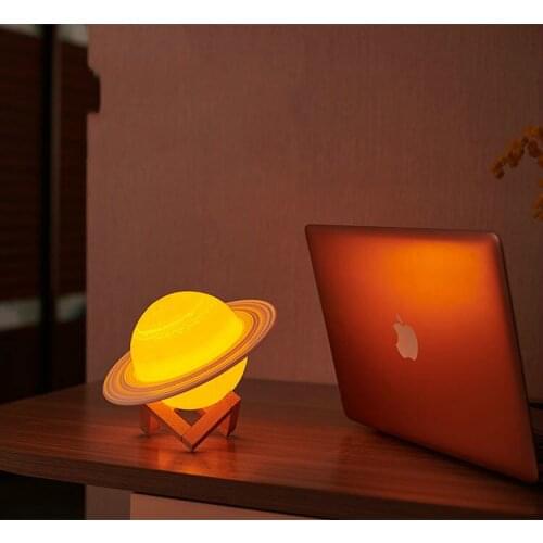 Saturn lamp cross-border USB night light rechargeable girl heart gift starry sky planet moon light