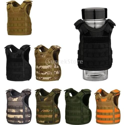 Mini Military Army Tactical MOLLE Vest Style Beers Sleeve Cans Cover Bottles Stubby Holder Cool Bottle Decoration