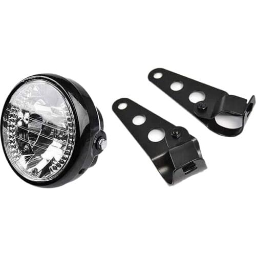Motorcycle 7 inch Round Lights head light lamp Headlights LED Turn Signal+Mount Bracket for Honda Yamaha Suzuki Kawasaki