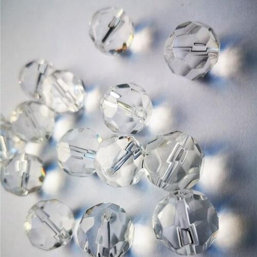 Top Quality 30pcs/lot Transparent 16mm Crystal Glass Faceted Chandelier Beads DIY for Lighting Balls Diy Curtain Accessories