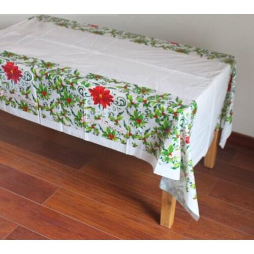 Disposable Plastic Table Clothes Table Cover Tablecloth Felig Navidad For Party Decoration 180*108cm