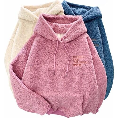 Autumn and Winter Lamb Cashmere Thickened Sweater Women 2020 New Korean Loose Coat Top