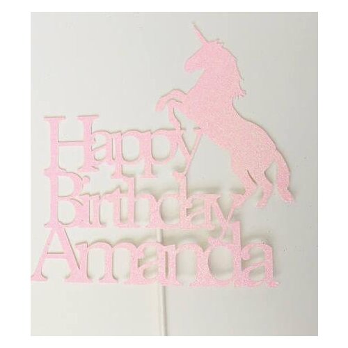 Personalized color name Unicorn Magical first Birthday Cake Toppers gender reveal wedding party decorations