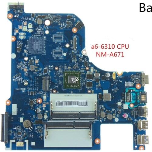 The Lenovo G70-35 laptop motherboard A6-6310 CPU integrated graphics card NM-A671 motherboard was fully tested