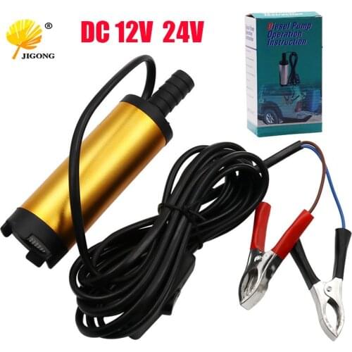 Portable Mini 12V 24V DC Electric Submersible Pump For Pumping Diesel Oil Water Aluminum Alloy Shell 12L/min Fuel Transfer Pump