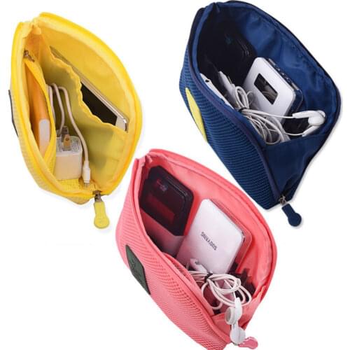 ISKYBOB Portable Travel Earphone Cable USB Digital Gadget Organizer Storage Makeup Bag Cosmetic Cases