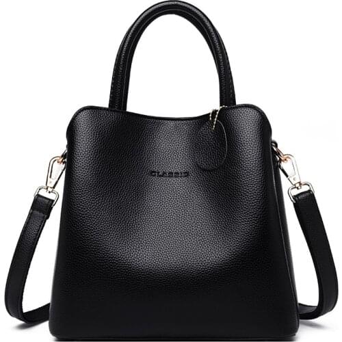 Women Casual Tote Bag Female Handbag Small Shoulder Bag for Women Tote Ladies Vintage Soft Leather Crossbody Bag