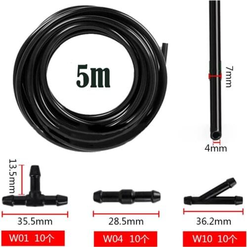 5M Car Windshield Wiper Tube Washer Nozzle Hose T/Y/I Type Splitter Universal Joiner Pipe Connector Car Accessories