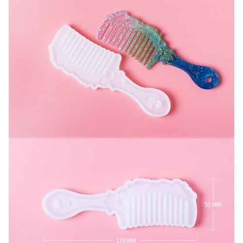 Retro Silicone Makeup Mirror Comb Mold Epoxy Resin DIY Hand Craft Making Tools Jewelry Making Cosmetic Tools
