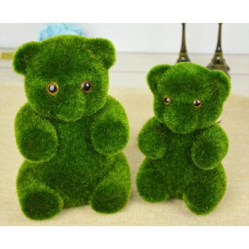 Christmas creative gifts Artificial Flower Plant Fake Cute bear simulation planted mossy stone animal home decoration