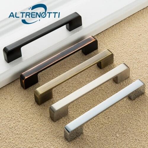 Cabinet Furniture Kitchen Handle Zinc Alloy Metal Room Cupboard Drawer Dresser Closet Door Pull Modern Hardware Wardrobe Knob