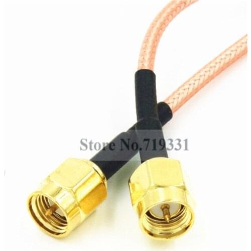 SMA Male Plug to SMA Male Plug Straight Crimp RG316 Cable Pigtail 20CM 100CM Length