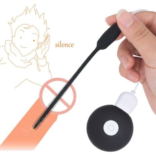 20 Speeds Silicone Catheter Dilators Vibrator Masturbator For Men Penis Plug Sex Toys Dildo Massager Urethral Vibrating Sounds