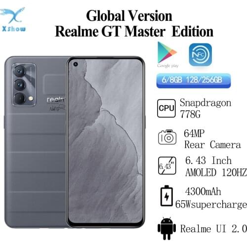 Global Version Realme GT Master 5GSmartphone Snapdragon778G 6.43'' 120Hz Super AMOLED 65W FastCharge 4300mAh 64MP Camera OTA NFC
