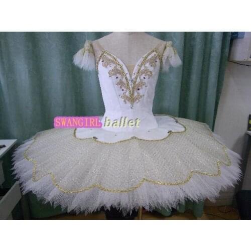 Sleep beauty profesional ballet tutus white swan lake ballet stage costumes white classic ballet tutu womenSB0034