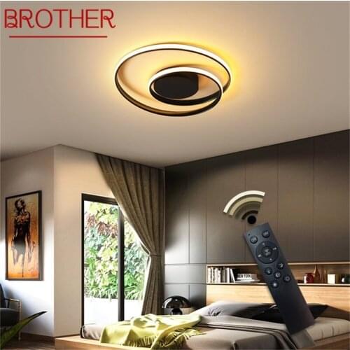 BROTHER Led Ceiling Lights Round Fixtures with Remote Control 3 Colors Brightness Adjustable and Dimmable For Home
