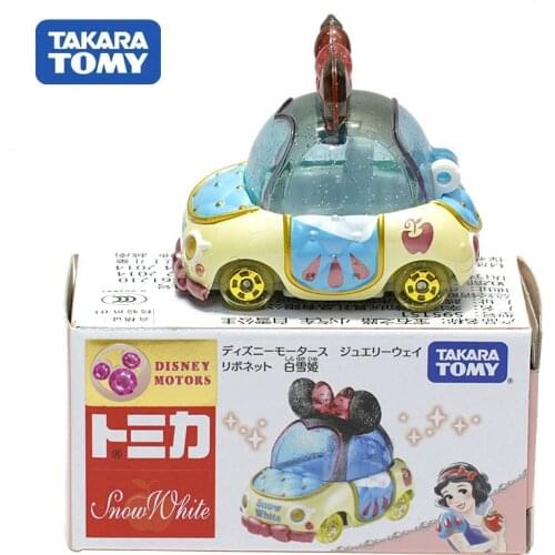 Takara Tomy Tomica Disney Motors Jewelry Way Road Snow White Princess Vehicle Toy Girls Cartoon Cute Diecast Metal Model Car New