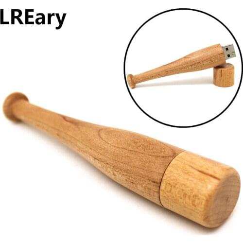 Simulation Baseball bat Pen drive 16GB 8GB 4GB pendrive memoria Stick Wooden USB Flash Drive 32GB 64GB 128GB Creative cle gift