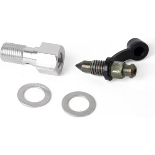 1PC Motorcycle M10x1.25mm Steel Brake Caliper Air Bleed Screw/Nipple w/Banjo Bolt Moto Accessories For Scooter Off/On road ATV