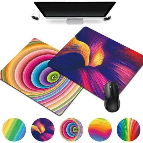 Waterproof PU Leather Mouse Mat Portable Small Home Office Computer Mousepad Smooth Game Mouse Pad Watercolor Pattern Series