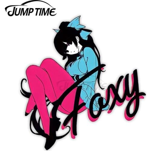 Jump Time 13cm x13cm Car Sticke Faxy Girl Anime Decals Funny Motorcycle Window Trunk SUV JDM Waterproof Vinyl Car Accessories