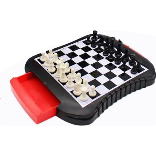 High Quality Drawer Chess Board Chess Plastic Chess Puzzle Chess Game Magnetic Chess Pieces Child Entertainment Gift Board Games