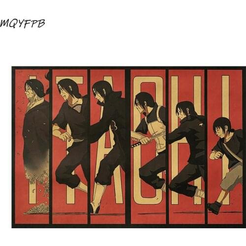 Japanese Anime Kraft Paper Poster Home Room Bedroom Wall Decorative Painting Core 50.5x35cm