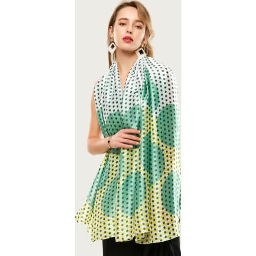 Bright Dot Stole Soft Silk Scarf for Women Hot Design Shawl Scarf Female Large Blanket Wrap [5010]